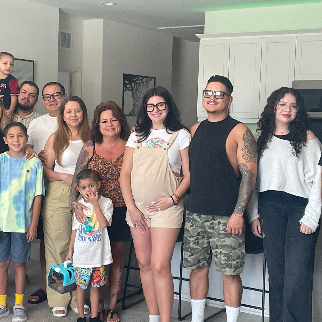 Family picture after an ultrasound